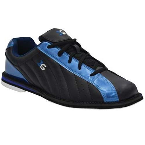 3G Unisex Kicks Black Metallic Blue Bowling Shoes