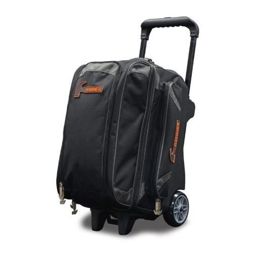 Hammer Premium Black Grey 2 Ball Double Roller Bowling Bag