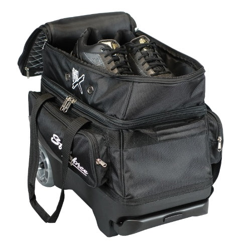 KR Strikeforce Royal Flush Double Roller Bowling Bag Black