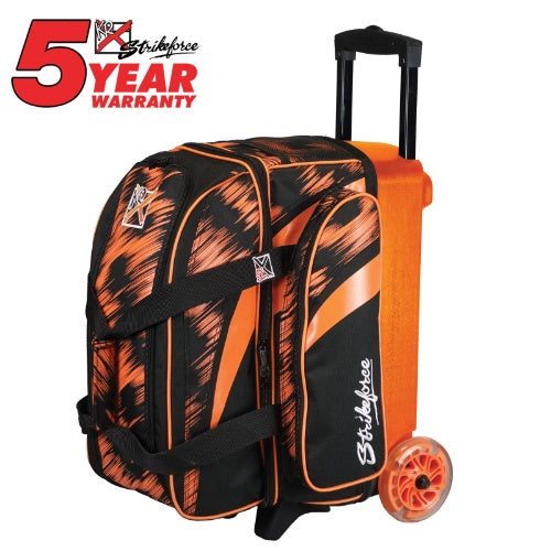 KR Strikeforce Cruiser Scratch Orange Double Roller Bowling Bag