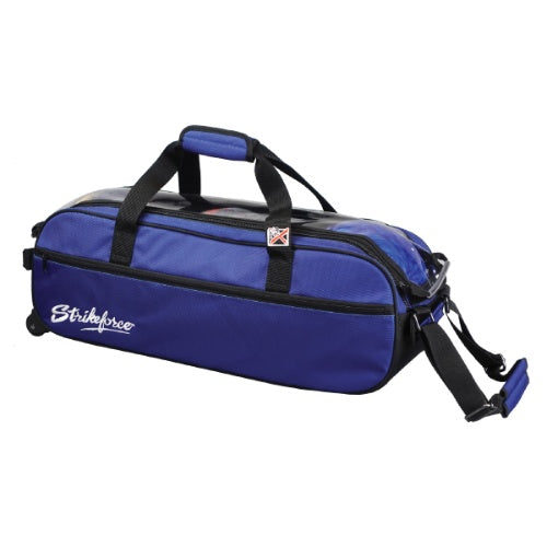 KR Strikeforce Eliminator Slim Triple Tote Royal Bowling Bag