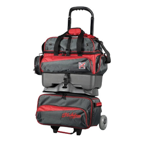 KR Strikeforce Konvoy Red/Smoke Four Ball Roller Bowling Bag