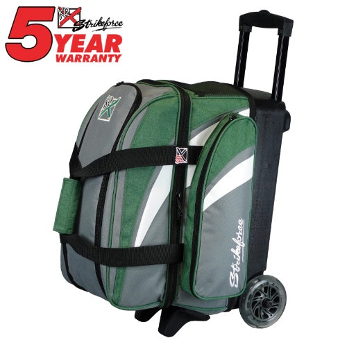 KR Strikeforce Cruiser Green Grey Double Roller Bowling Bag