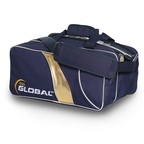 900 Global 2 Ball Deluxe Tote Blue/Gold Bowling Bag