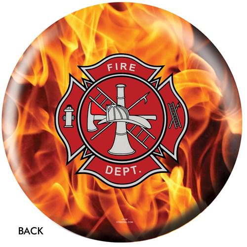 OnTheBallBowling Fire Dept Yellow Fire Bowling Ball-Bowling Ball-DiscountBowlingSupply.com