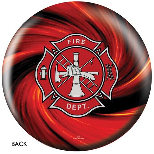 OnTheBallBowling Fire Dept Red Bowling Ball-Bowling Ball-DiscountBowlingSupply.com