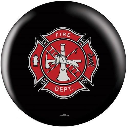 OnTheBallBowling Fire Dept Shield Black Bowling Ball-Bowling Ball