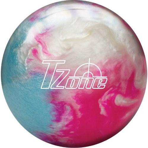 Brunswick TZone Frozen Bliss Pink White Sky Blue Bowling Ball