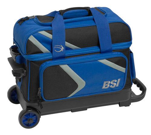 BSI Dash Double Roller Bowling Bag - Black/Royal/Gray