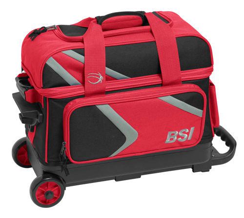 BSI Dash Double Roller Red Black-Bowling Bag-DiscountBowlingSupply.com
