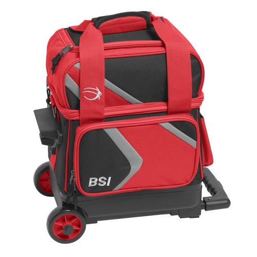 BSI Dash Single Roller Bowling Bag Black Red
