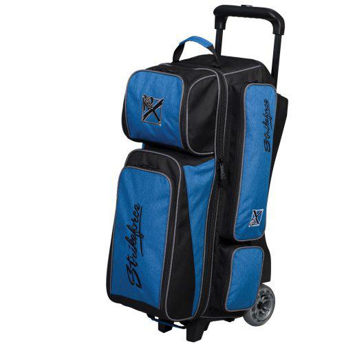 KR Krush Navy Black Triple Roller Bowling Bag-Bowling Bag-DiscountBowlingSupply.com