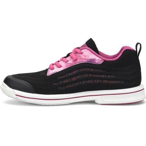Dexter Womens DexLite Knit Black Pink Bowling Shoes