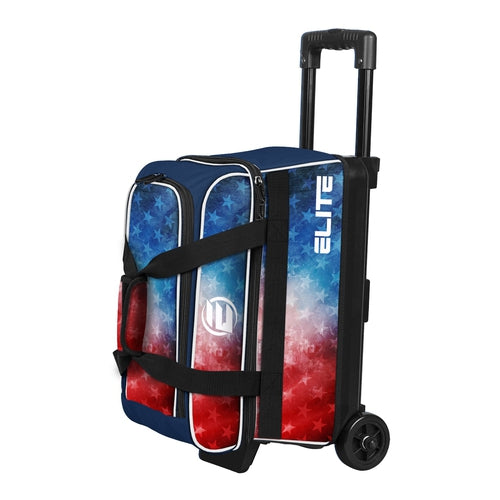 ELITE Deluxe Double Roller Bowling Bag Red