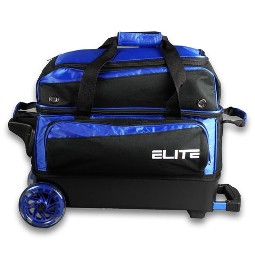 ELITE Deluxe Double Roller Bowling Bag Royal Blue