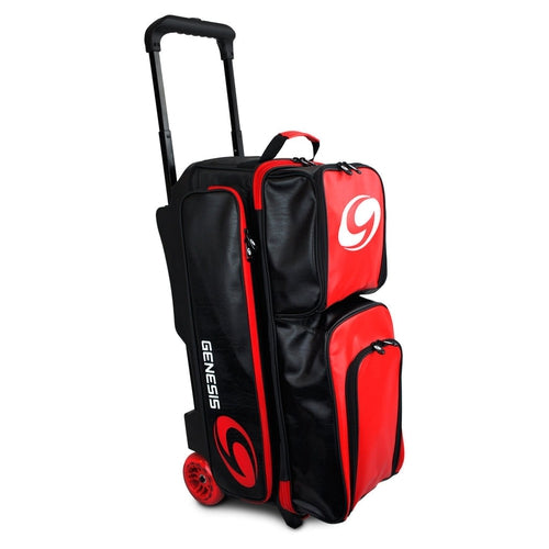 Genesis Carbon 3 Ball Roller Bowling Bag Red/Black