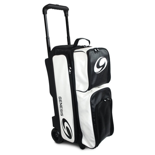 Genesis Carbon 3 Ball Roller Bowling Bag White/Black
