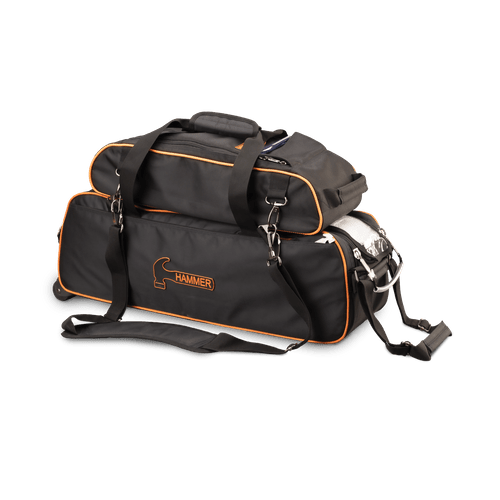 Hammer Premium Slim Black/Orange Triple Tote With Shoe Pouch
