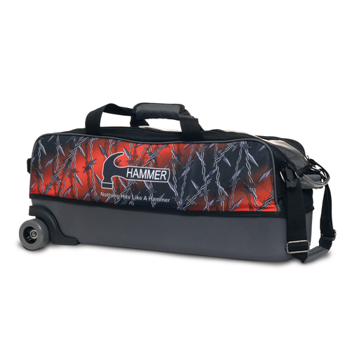 Hammer Barbed Wire Dye Sub Triple 3 Ball Tote/Roller Bowling Bag