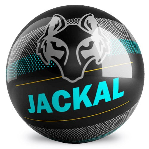 Ontheballbowling Motiv Jackal Pixel Black Aqua Spare Bowling Ball