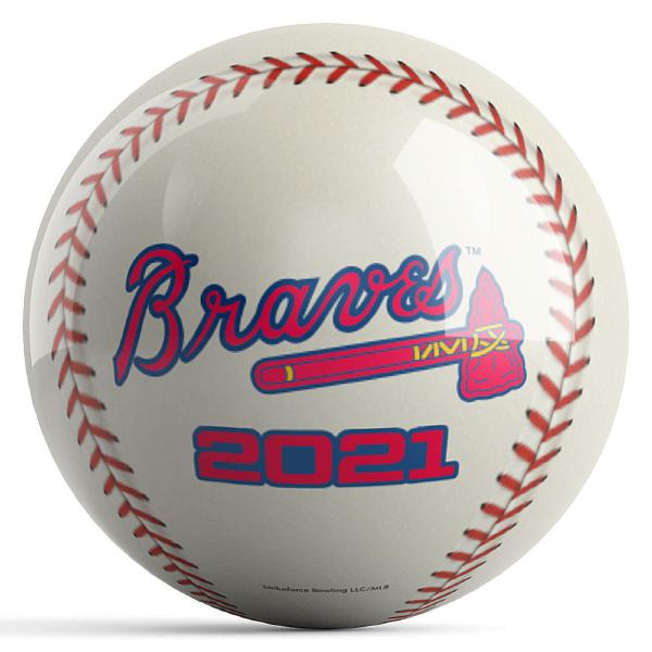 KR Strikeforce MLB Atlanta Braves Champ Baseball Bowling Ball-Bowling Ball-DiscountBowlingSupply.com