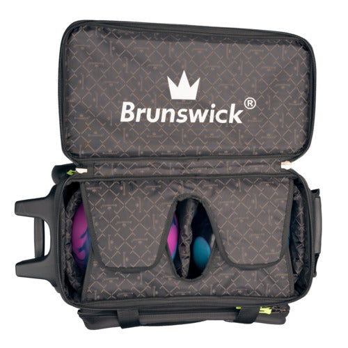 Brunswick Quest Double Roller Blue Bowling Bag