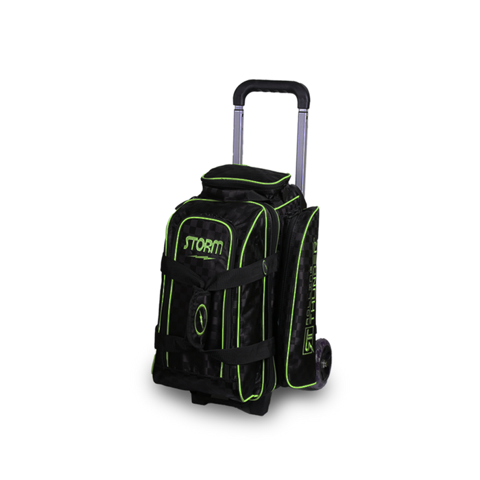 Storm Rolling Thunder 2 Ball Roller Checkered Bowling Bag Black/Lime