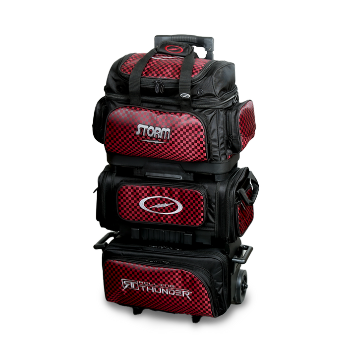 Storm Rolling Thunder 6 Ball Roller Checkered Bowling Bag Red/Black