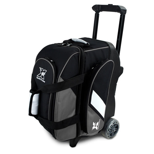 Tenth Frame Deluxe Double Roller Bowling Bag Grey/Black