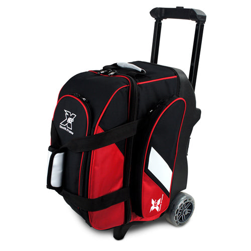 Tenth Frame Deluxe Double Roller Bowling Bag Red