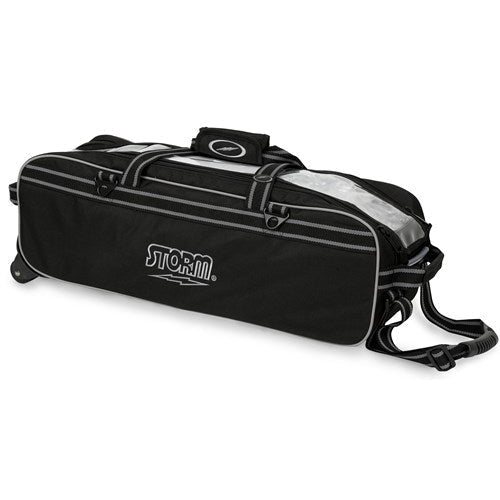 Storm 3 Ball Tournament Travel Roller/Tote Black Bowling Bag
