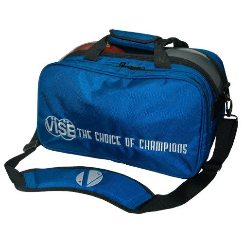 Vise 2 Ball Tote Plus Bowling Bag Clear Top Blue