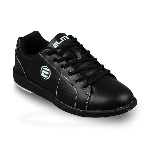 Elite Mens Classic Black Bowling Shoes Wide Width