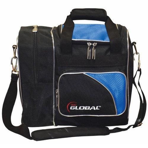 900Global 1 Ball Single Deluxe Tote Bowling Bag Blue Black-Bowling Bag