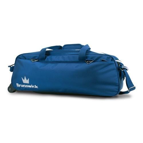 Brunswick Combat Blue Triple Tote Roller Bowling Bag