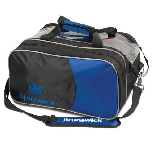 Brunswick Crown Double Tote Plus Royal Bowling Bag Holds Shoes