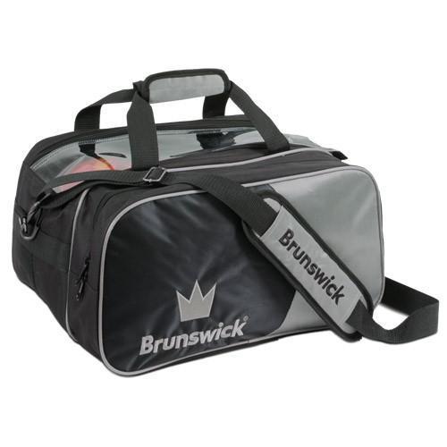 Brunswick Crown Double Tote Plus Silver Bowling Bag Holds Shoes