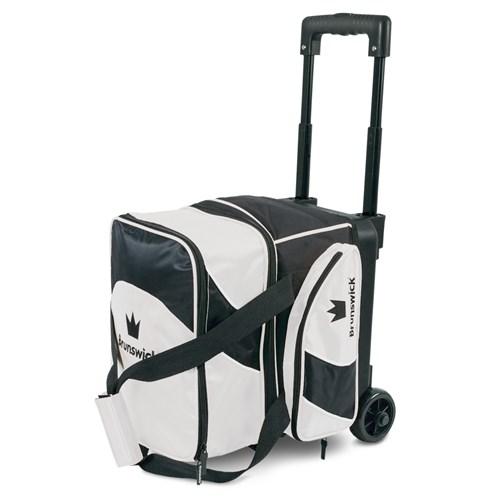 Storm Black/Silver Wheeled Single 1 Ball Roller Bowling Bag Rolling Tote  “READ”