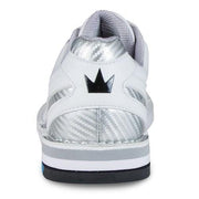 Brunswick Mens Phantom White Silver Carbon Fiber Right Hand Only Bowling Shoes-DiscountBowlingSupply.com