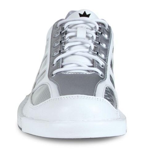 Brunswick Mens Phantom White Silver Carbon Fiber Right Hand Only Bowling Shoes-DiscountBowlingSupply.com