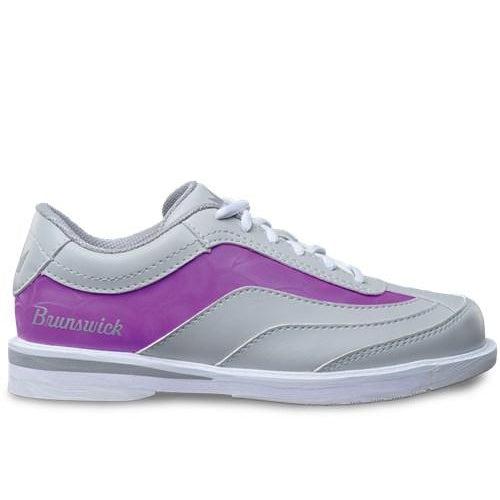 Brunswick Womens Intrigue Grey/Purple Right Hand Bowling Shoes