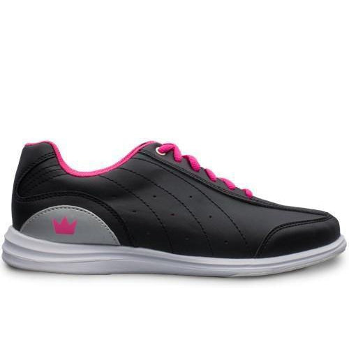 Brunswick Womens Mystic Black Pink Bowling Shoes