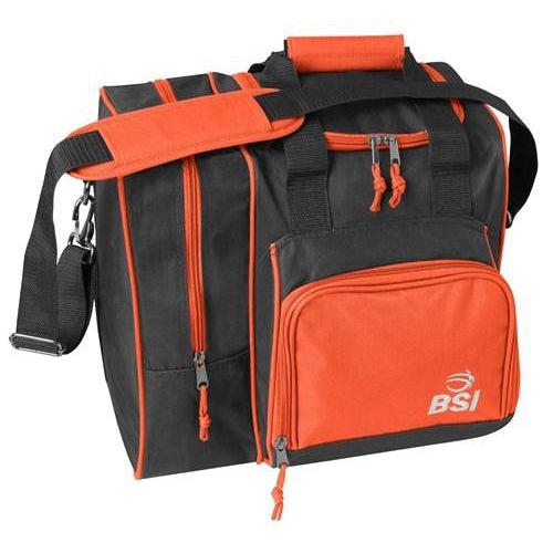 BSI Deluxe Single Tote Bowling Bag Orange Black