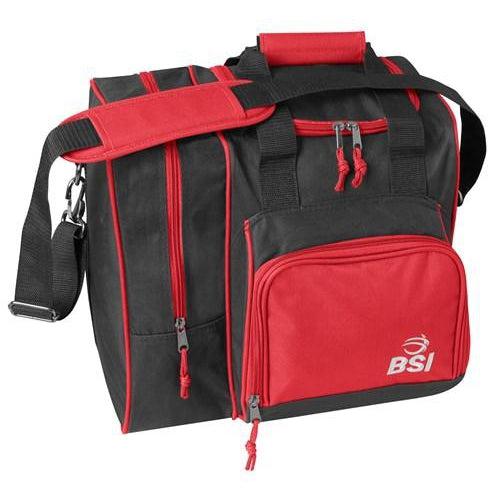 BSI Deluxe Single Tote Bowling Bag Red Black