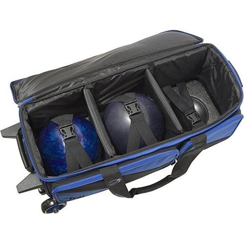 BSI Prestige 3 Ball Triple Roller Bowling Bag Black Purple-DiscountBowlingSupply.com
