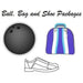 Columbia White Dot Pink Black Bowling Balls, Bowling Bags & Bowling Shoe Packages