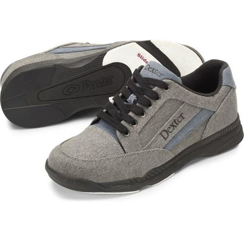 Dexter Mens Brock Grey Blue Black Bowling Shoes