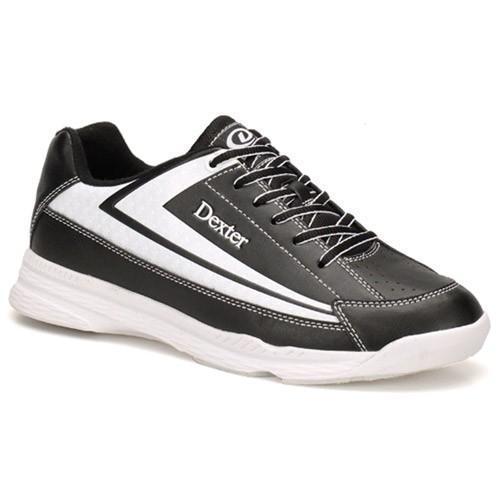 Dexter Mens Jack II WIDE Black White Bowling Shoes-DiscountBowlingSupply.com