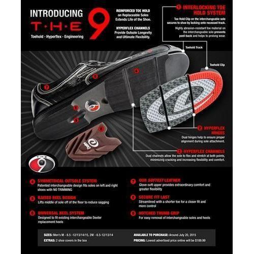 Dexter Mens THE 9 Black Crocodile Bowling Shoes-DiscountBowlingSupply.com