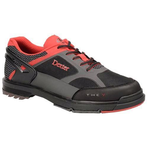 Dexter Mens The 9 HT Black Red Grey Bowling Shoes